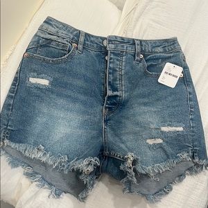 Free People CRVY vintage high rise shorts